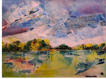 carte postale du tableau de l'orage sur le Der peinture à l'acrylique sur chassis avec toile en coton